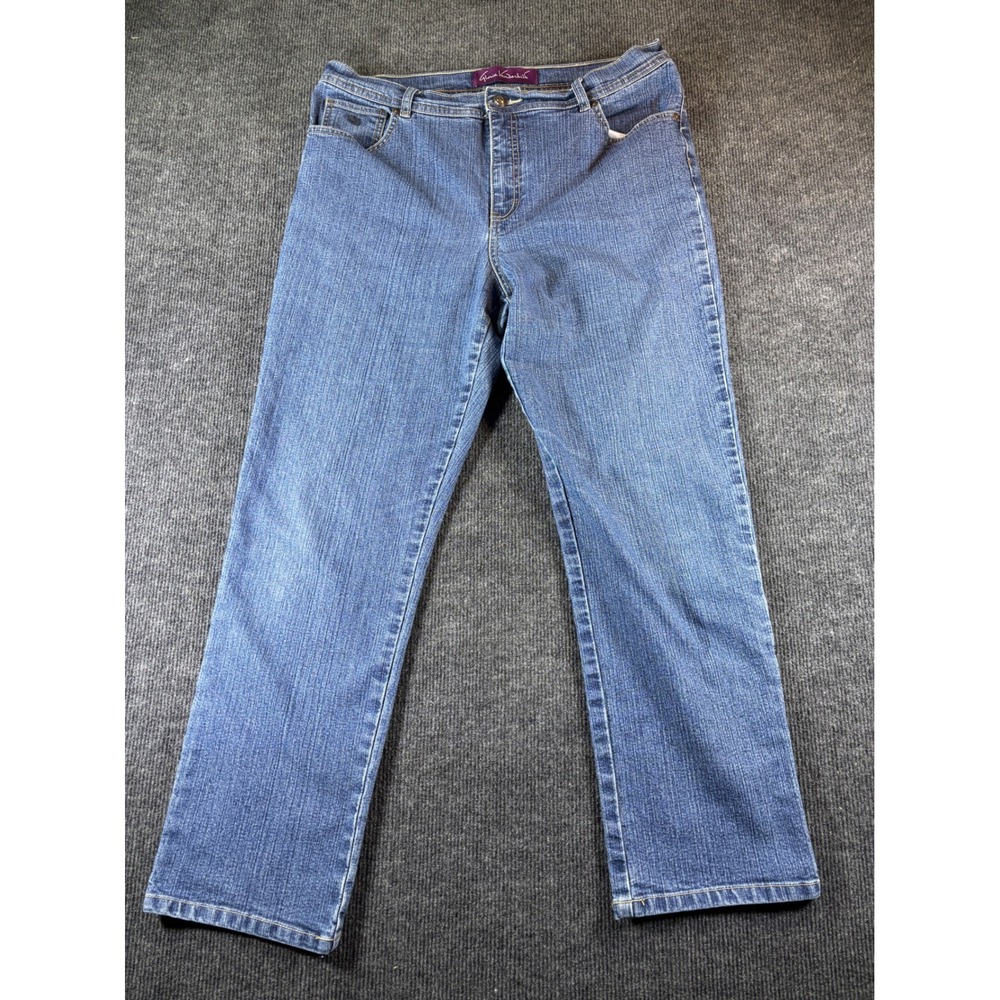 Gloria Vanderbilt Amanda High Rise Straight Leg Jeans Blue Medium Wash Women 14P
